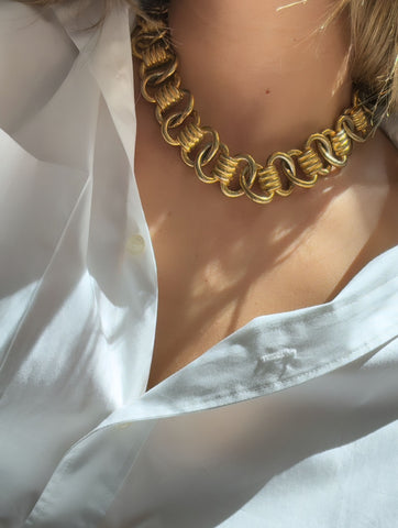 Vintage Gold Chunky Chain Necklace