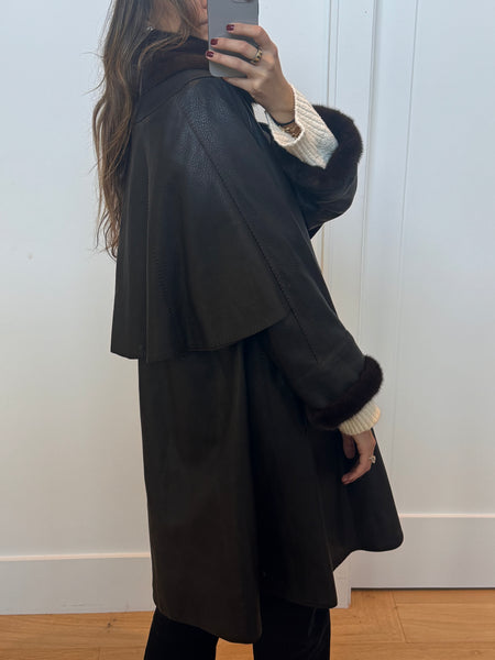 Vintage Hermès by Jean Paul Gaultier Leather Coat