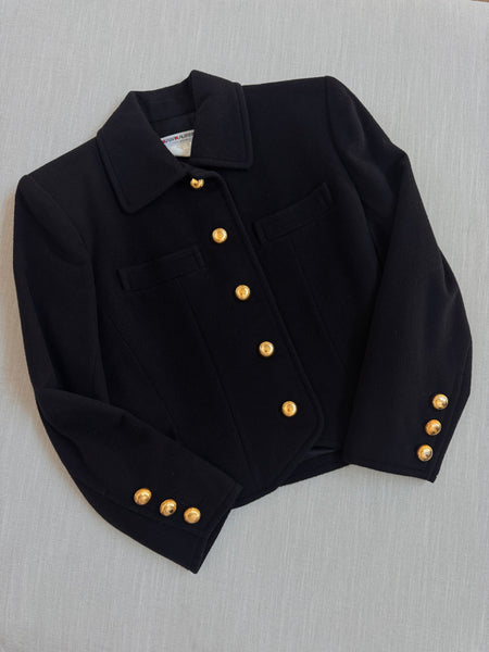 Vintage YSL Cropped Wool Coat