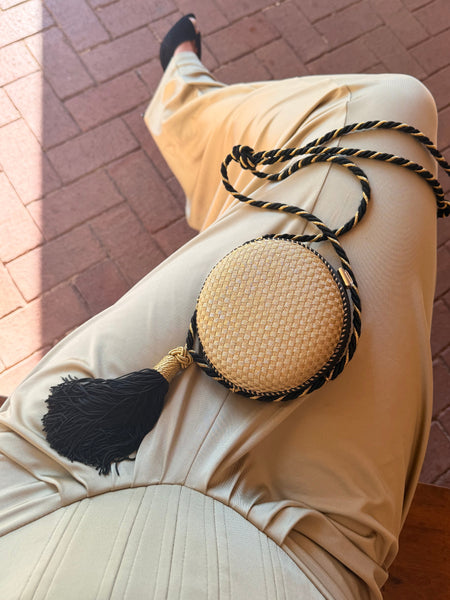 1970s Bottega Veneta Gold Tassel Bag