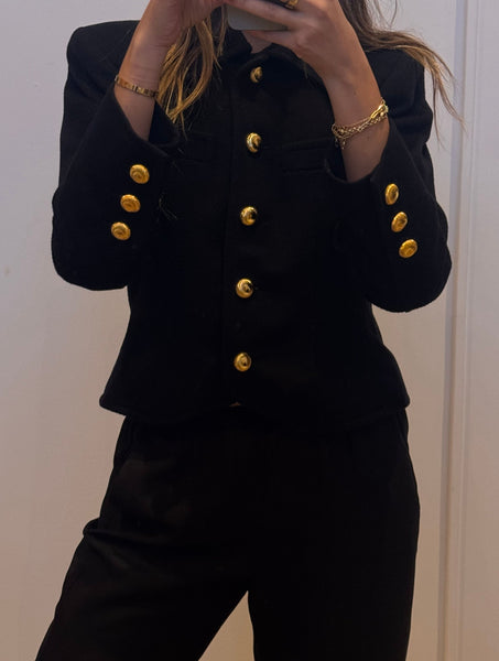 Vintage YSL Cropped Wool Coat