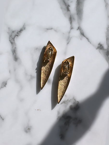 Vintage Givenchy Zebra Print Drop Earrings