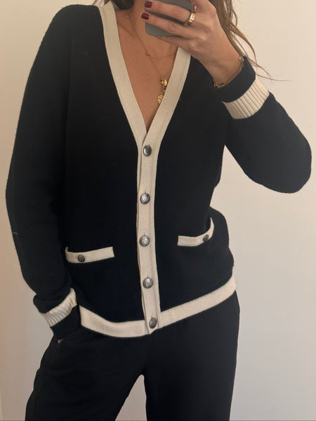 Chanel Black Cashmere Cardigan