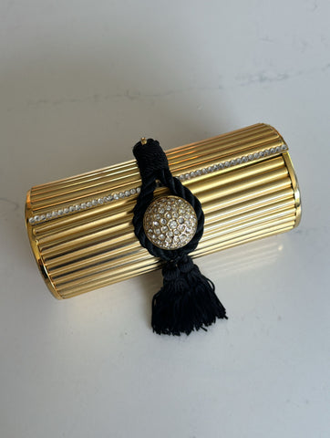 Vintage Gold Metal Mini Tassel Evening Bag