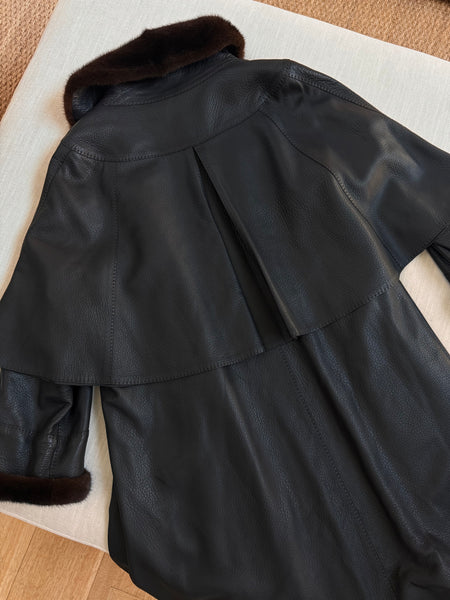 Vintage Hermès by Jean Paul Gaultier Leather Coat