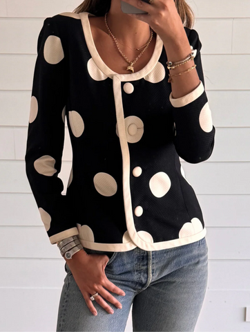 Vintage Oscar de La Renta Polka Dot Jacket