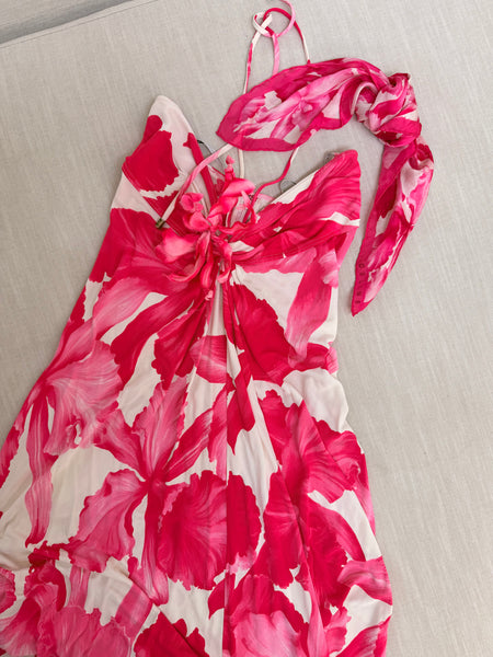 Vintage Céline Runway S/S 2004 Hibiscus Print Dress