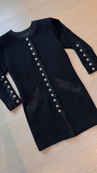 Vintage 80s Yves Saint Laurent Black Jacket/ Dress