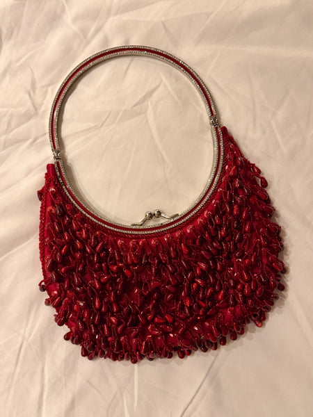 Vintage 2000s Valentino Red Beaded Bag