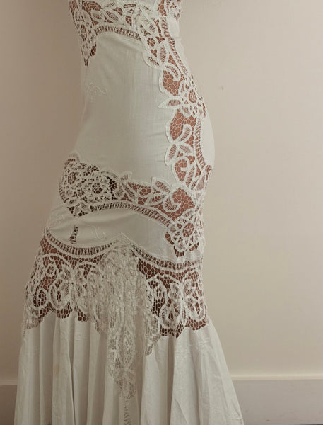 Vintage Antique Lace Maxi Dress