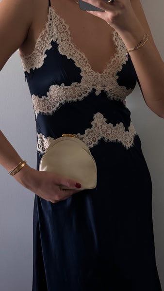 Vintage Gucci Ivory Leather Clutch
