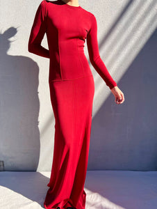 Vintage Alaïa 1980s Red Maxi Dress