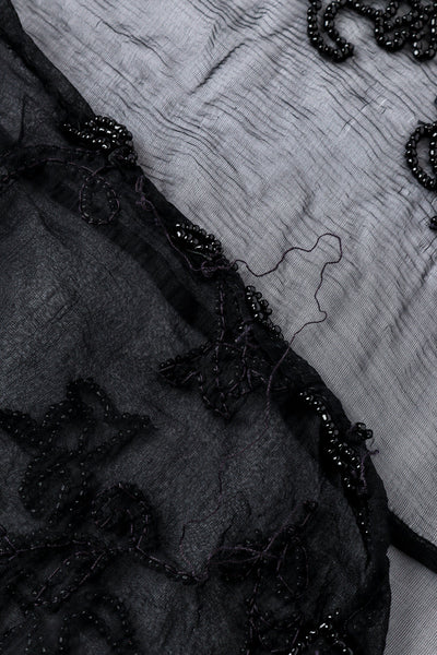 Vintage Alberta Ferretti Beaded Silk Sheer Dress