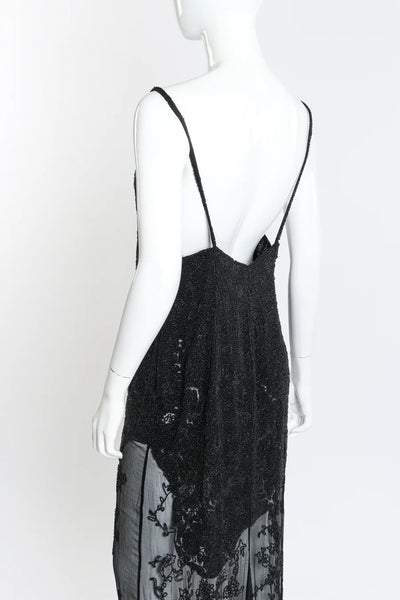 Vintage Alberta Ferretti Beaded Silk Sheer Dress