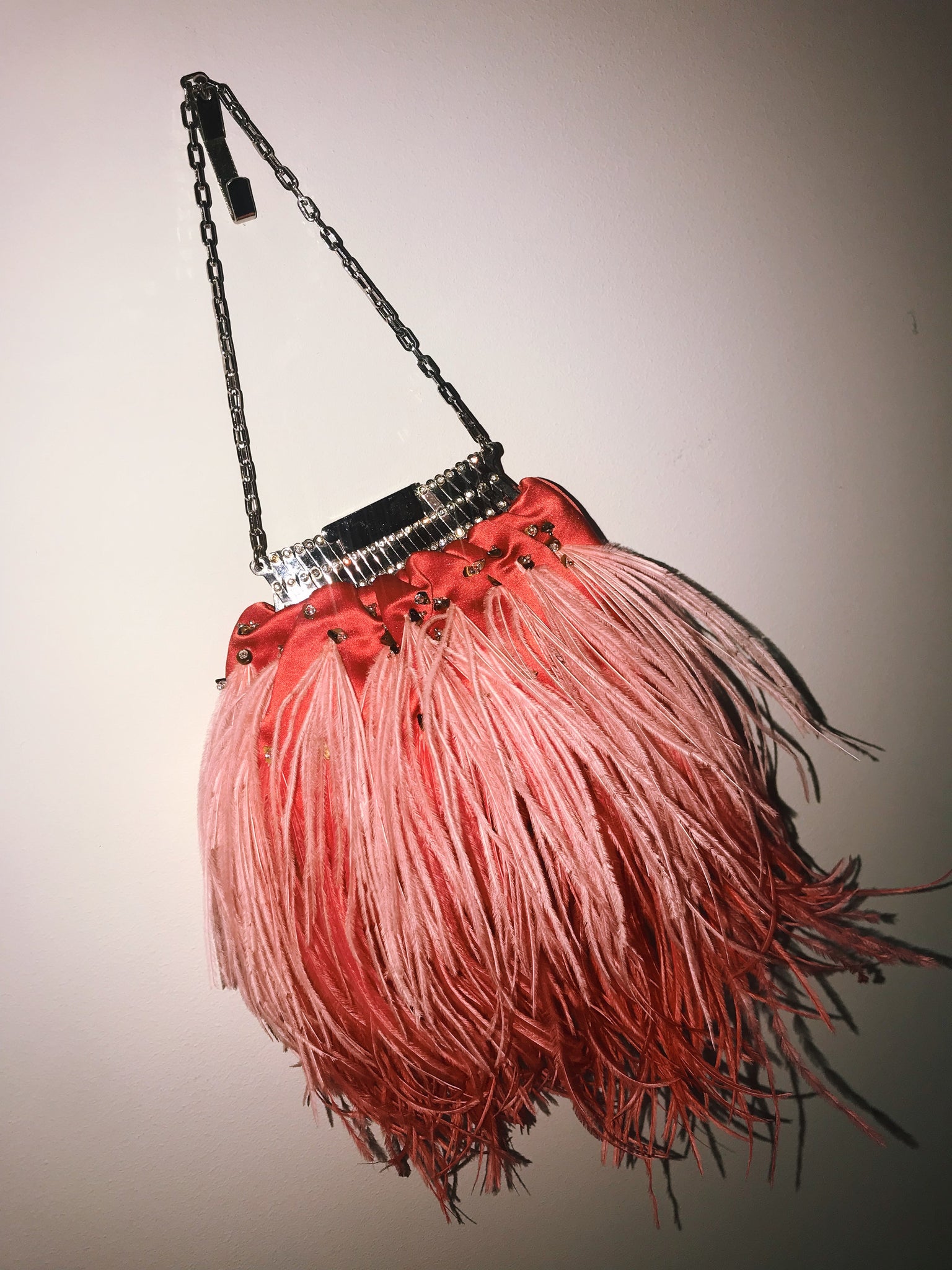 Vintage Valentino Garavani Ostrich Feather Evening Bag