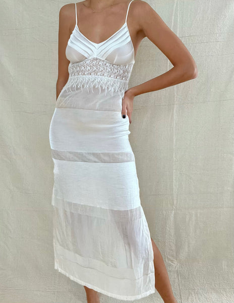 Vintage La Perla White Lace Dress
