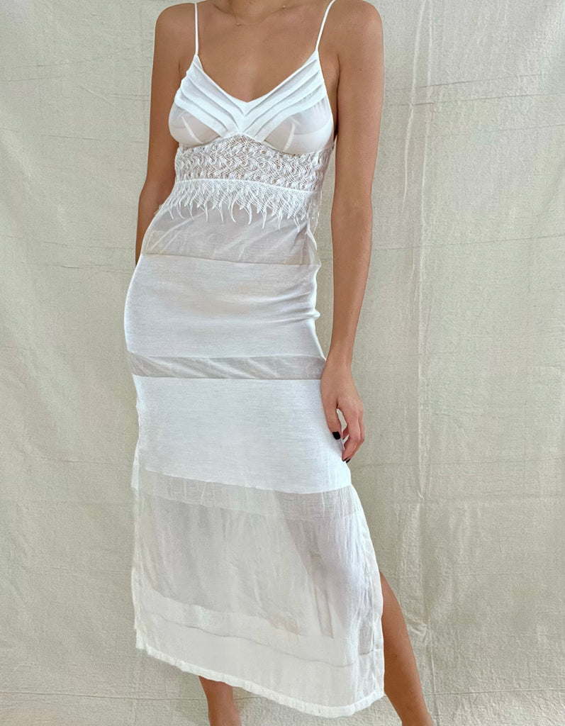 Vintage La Perla White Lace Dress NN VINTAGE Vintage La Perla White Lace Dress NN VINTAGE