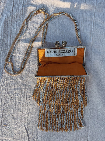 Vintage 1970s Loris Azzaro Chain Top & Bag Set