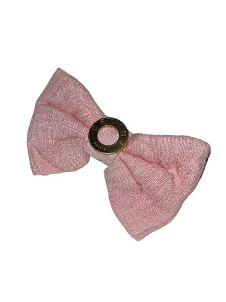 Vintage Céline Baby Pink Bow Hair Clip