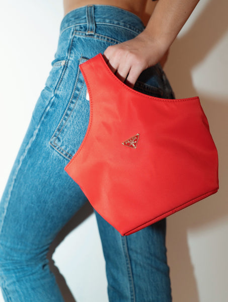 Vintage Prada Red Bucket Bag