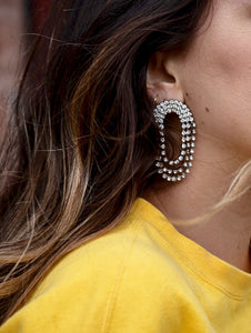 Vintage Crystal Drop Rhinestone Earrings