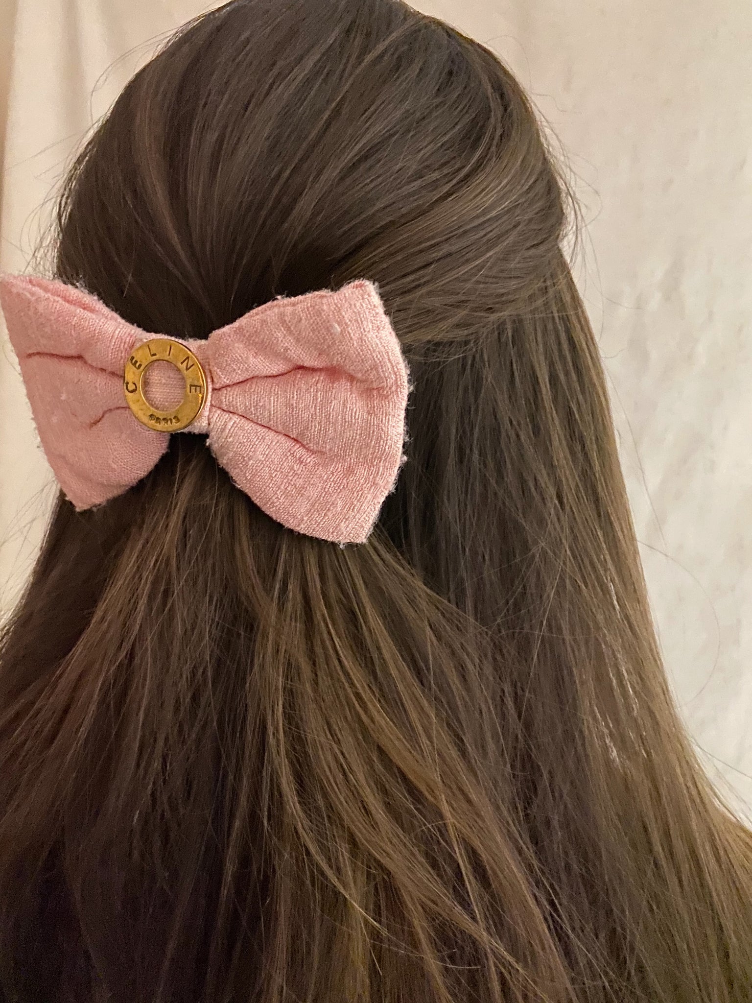 Vintage Céline Baby Pink Bow Hair Clip – NÜNÜ VINTAGE
