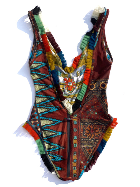 Vintage Jean Paul Gaultier Swimsuit & Cover-Up Set