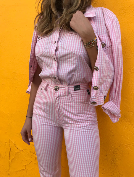 Vintage Versace Three-Piece Gingham Set