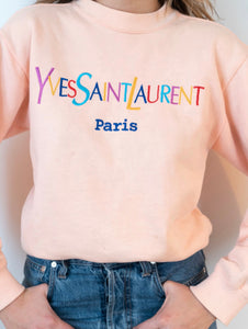 Vintage Yves Saint Laurent Pink Sweatshirt